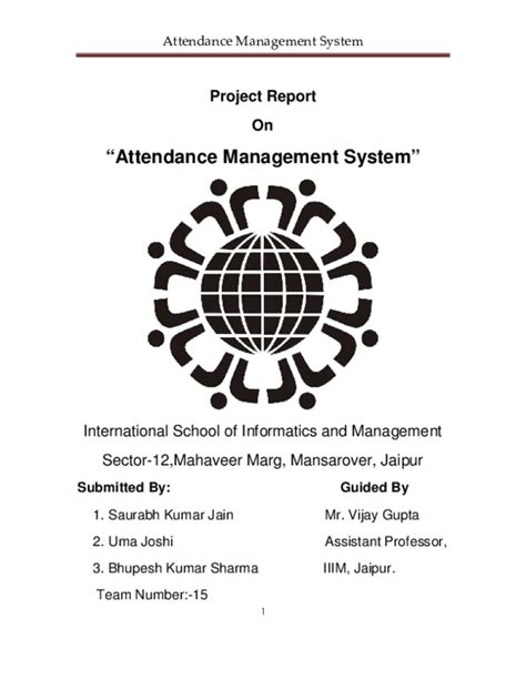 (PDF) Attendance Management System” .